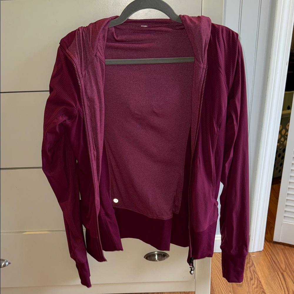 Lululemon Athletica Burgundy Zip-Up Jacket